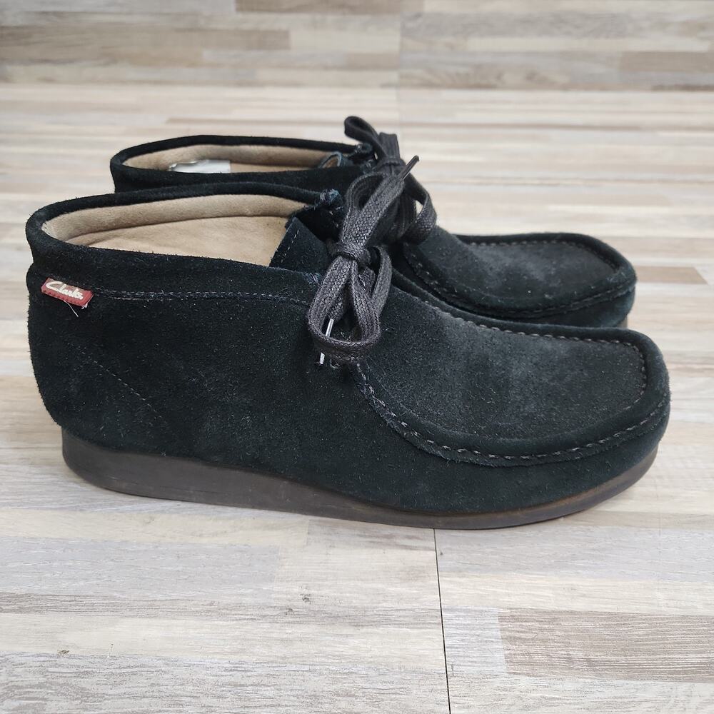 Clark's J. Stinson Hi Wallabee Moccasin Black Suede Chukka Boot Mens Size 11M